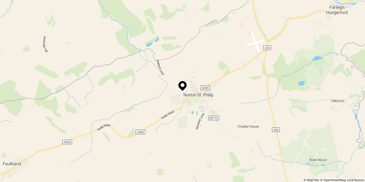 Approximate location of North Street Norton St Philip, BA2