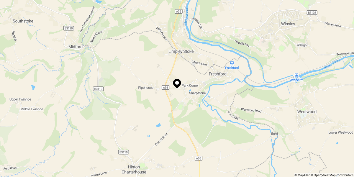 Approximate location of Park Corner, Freshford